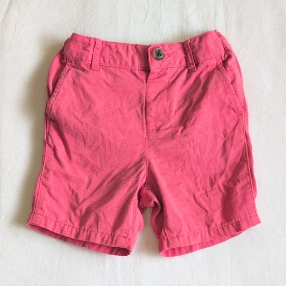 children's place bright salmon pink cotton chinos shorts 2T toddler boys